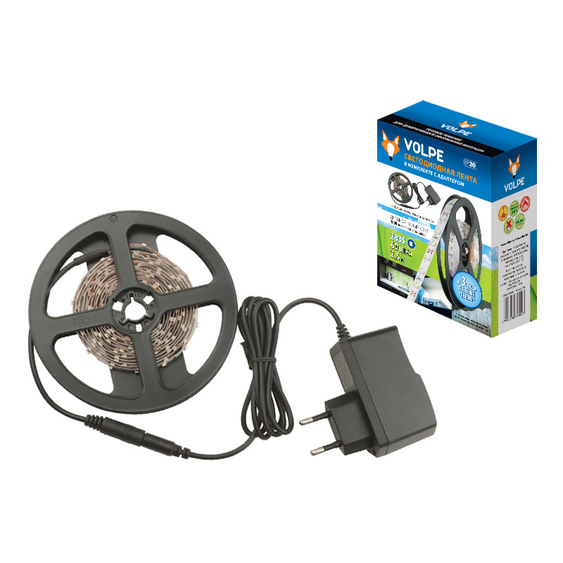 ULS-Q721 2835-60LED/m-IP20-2.5M-DW RRP24C00 Комплект светодиодной ленты 2.5м. IP20. Холодный белый с ULS-Q721 2835-60LED/m-IP20-2.5M-DW RRP24C00 Комплект светодиодной ленты 2.5м. IP20. Холодный белый с