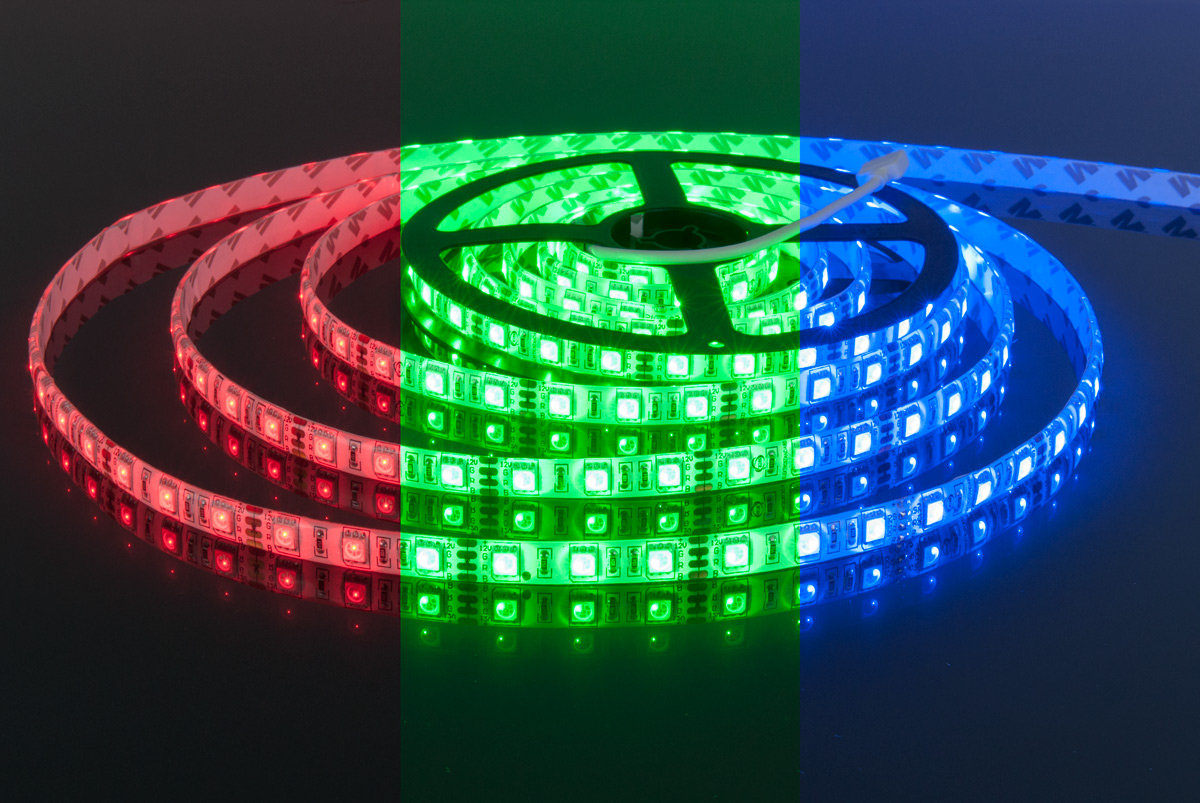 Лента светодиодная IP65-12V-14,4W/m RGB - 5 м Ecola Лента светодиодная IP65-12V-14,4W/m RGB - 5 м Ecola