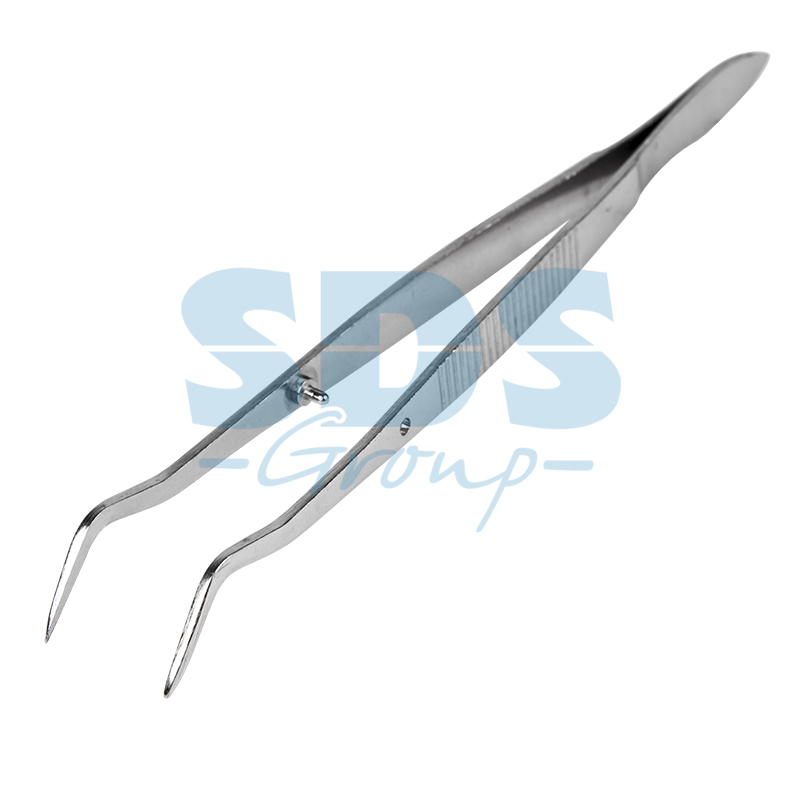 Пинцет изогнутый, узкий, рифленый 160мм REXANT