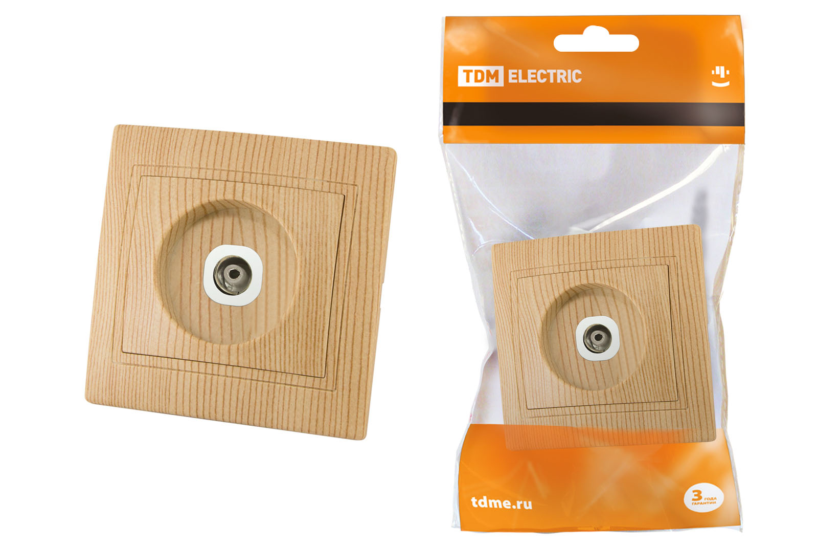 Розетка телевизионная простая (0-2400МГц, мама