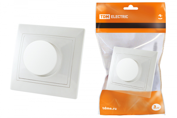 Светорегулятор поворотный RL 600 Вт белый Таймыр